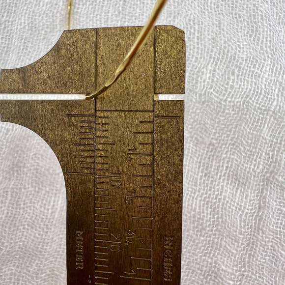 Vintage 20K Solid Gold Large Magic Hoop Earrings • Extra Large 2.25” High Karat - Picture 10 of 11